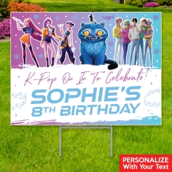 KPop Demon Hunters PERSONALIZED Large Yard Sign