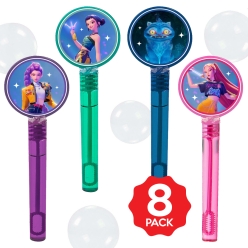 K-Pop Demon Hunters Bubble Bottles w/Wands - 8 PACK