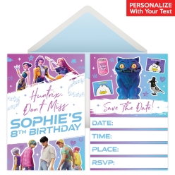 K-Pop Demon Hunters PERSONALIZED Invitations - 8 Pk