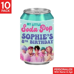 K-Pop Demon Hunters PERSONALIZED VINYL Soda Can Labels - 10 PK
