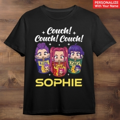 K-Pop Ramen Girls Personalized Name Black Shirt