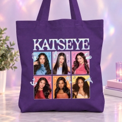Katseye XL Purple Tote Bag