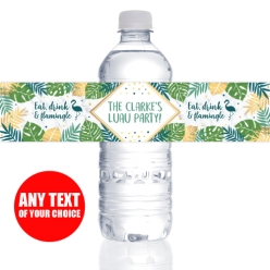 Key West Palm PERSONALIZED VINYL Bottle Labels - 10 PK