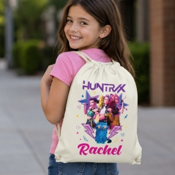 K-Pop Huntrix Personalized Drawstring Backpack