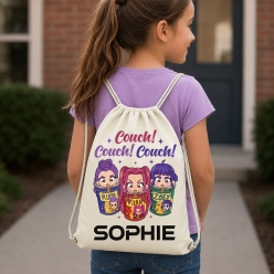 K-Pop Ramen Girls Personalized Drawstring Backpack