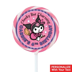 Kuromi PERSONALIZED Large Lollipops - 12 Pk
