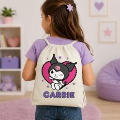 Kuromi Personalized Drawstring Backpack