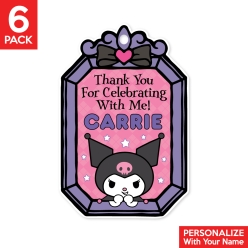 Kuromi Shaped PERSONALIZED Thank You Tags 6 Pk