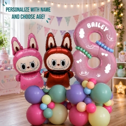 Labubu PERSONALIZED Airfill Balloon Column