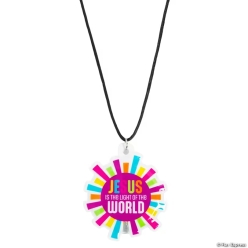 Jesus is the Light LED LIGHT UP Necklaces-12Pk