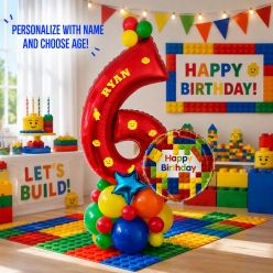 Lego 6 FT Airfill Personalized Balloon Column Kit
