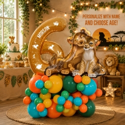 Lion King 6 FT Airfill Personalized Balloon Column Kit