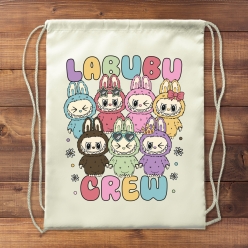 60% OFF: Labubu Crew Drawstring Backpack
