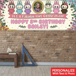 Labubu Photo PERSONALIZED Giant Vinyl Keepsake Banner