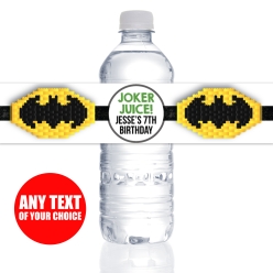 Lego Batman PERSONALIZED VINYL Bottle Labels - 10 PK
