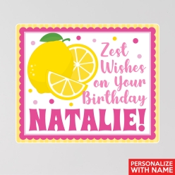 Zest Wishes Birthday Personalized Vinyl 12