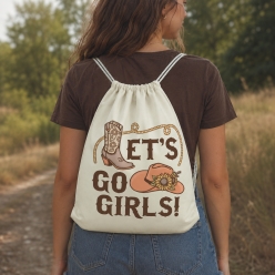 Let's Go Girls! Drawstring Backpack