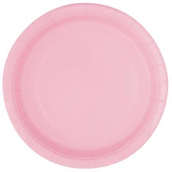 Light Pink Round Dessert Plates BIG 20 Pack