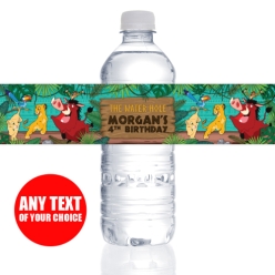 Lion King PERSONALIZED VINYL Bottle Labels - 10 PK