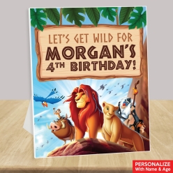 Lion King Personalized Birthday Easel Centerpiece