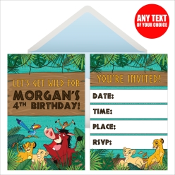 Lion King PERSONALIZED Invitations - 8 Pk