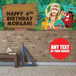 Lion King PERSONALIZED PHOTO Giant Vinyl Keepsake Banner