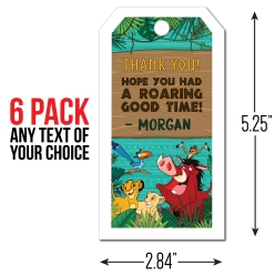 Lion King PERSONALIZED Thank You Tags - 6 Pk