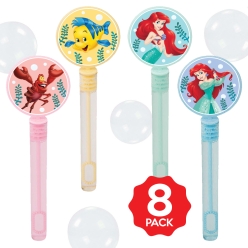 *Little Mermaid Bubble Bottles w/Wands - 8 PACK