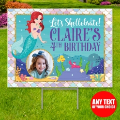 34% OFF: Little Mermaid Photo PERSONALIZED BIG Yard Sign