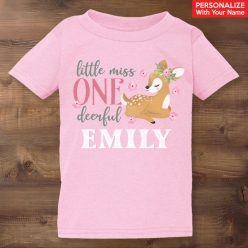 55% OFF: Little Miss One-derful Light Pink T-shirt