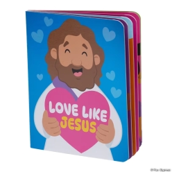 Religious Love Like Jesus Cardstock Board Book-12Pk