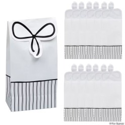 It's a Love Story Bow Paper Treat Bags-12Pk