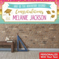 Lovely Grad PERSONALIZED Giant Vinyl Keepsake Banner