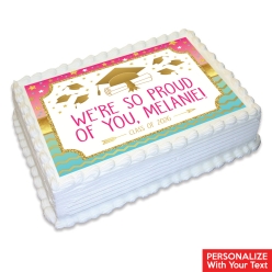 Lovely Grad Personalized Edible Icing