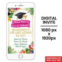Luau Grad PERSONALIZED DIGITAL Invitations