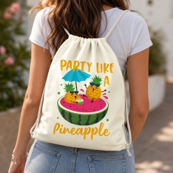 Party Like a Pineapple Drawstring Backpack