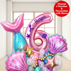 *Mermaid BIG Airfill Personalized Balloon Column Kit