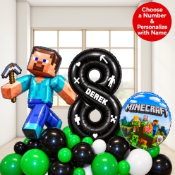 *Minecraft Airfill Personalized Balloon Column