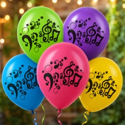 Musical Stars Assorted Balloons 50Pk