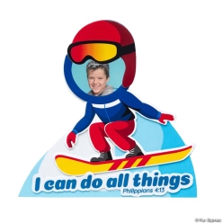 Snowbound Slope VBS I Can Do All Things Frame Craft Kit-12Pk