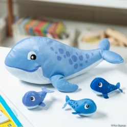 Beach Buddies Plush Whales - 4Pk