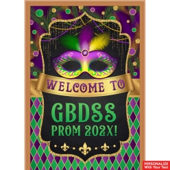 Masquerade Prom PERSONALIZED Giant Vinyl Keepsake Door Sign