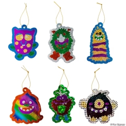 Monster Mayhem Foil Art Foam Craft Kits-12Pk