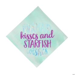 Mermaid Sparkle Make a Wish Lunch Napkins - 16 Pk