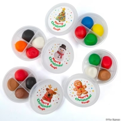 Merry Christmas 4 Colour Dough Handouts-4Pk