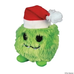 Merry Green Plush Monsters with Santa Hat-10Pk