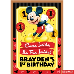 Mickey 1st PERSONALIZED Giant Vinyl Keepsake Door Sign