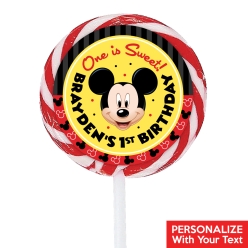 Mickey 1st PERSONALIZED Lollipops - 12 Pk