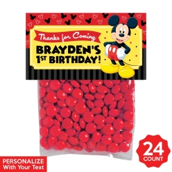 Mickey 1st Personalized Treat Bags & Tags - 24pk