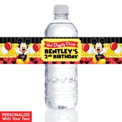 Mickey PERSONALIZED VINYL Bottle Labels - 10 PK